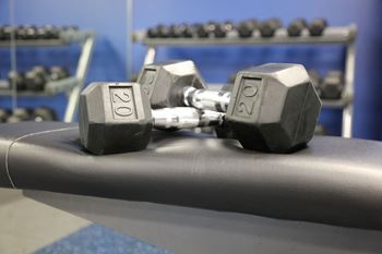 Fitness center weights